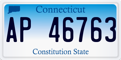 CT license plate AP46763
