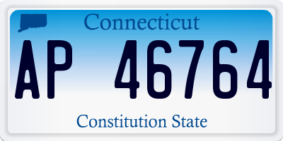 CT license plate AP46764