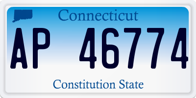 CT license plate AP46774