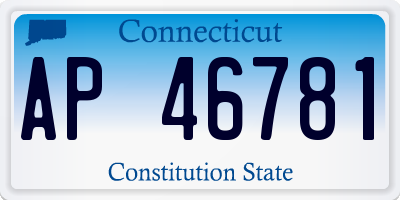 CT license plate AP46781