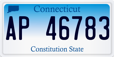 CT license plate AP46783