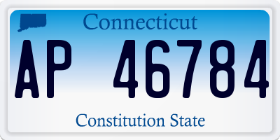 CT license plate AP46784