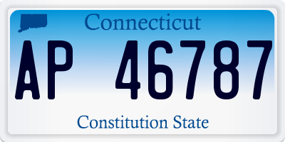 CT license plate AP46787