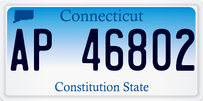 CT license plate AP46802