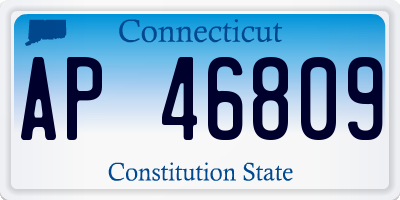 CT license plate AP46809