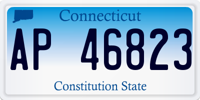CT license plate AP46823
