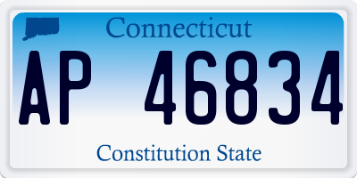 CT license plate AP46834