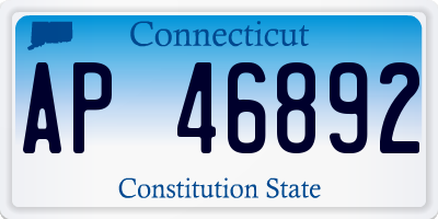 CT license plate AP46892