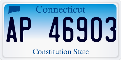 CT license plate AP46903