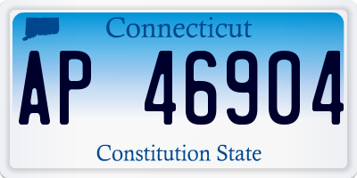 CT license plate AP46904
