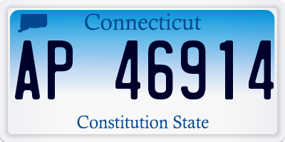 CT license plate AP46914