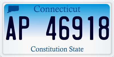 CT license plate AP46918