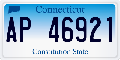 CT license plate AP46921