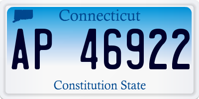 CT license plate AP46922