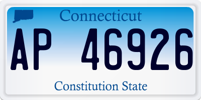CT license plate AP46926