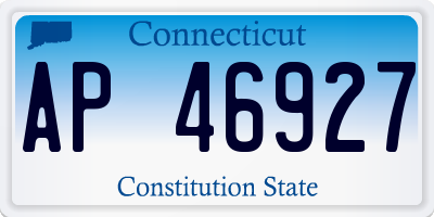 CT license plate AP46927