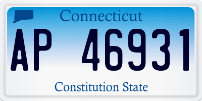 CT license plate AP46931