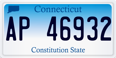 CT license plate AP46932