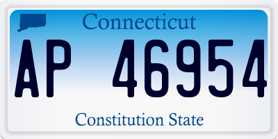 CT license plate AP46954