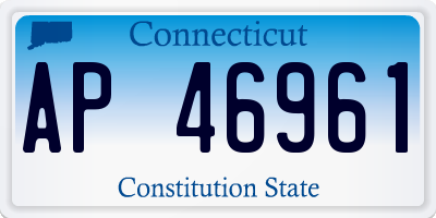 CT license plate AP46961