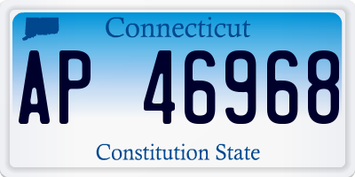 CT license plate AP46968