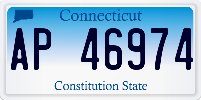 CT license plate AP46974