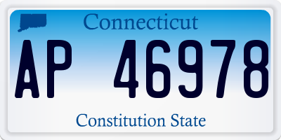 CT license plate AP46978
