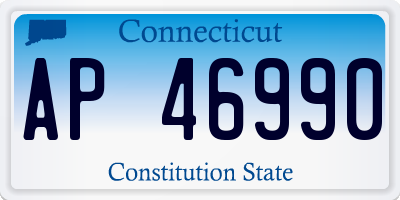 CT license plate AP46990