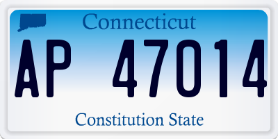 CT license plate AP47014