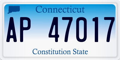 CT license plate AP47017
