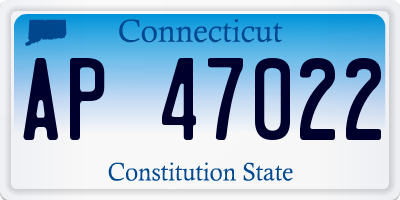 CT license plate AP47022