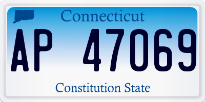 CT license plate AP47069