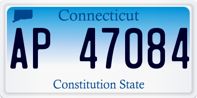 CT license plate AP47084
