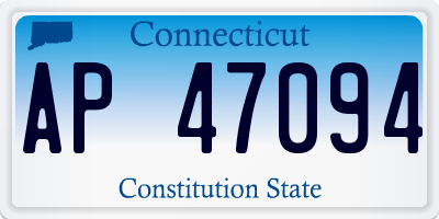 CT license plate AP47094
