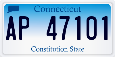 CT license plate AP47101