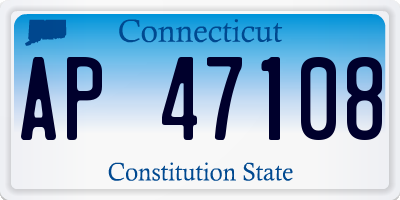 CT license plate AP47108