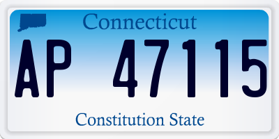 CT license plate AP47115