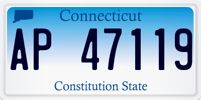 CT license plate AP47119