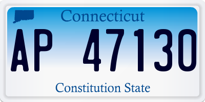 CT license plate AP47130