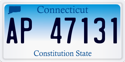 CT license plate AP47131