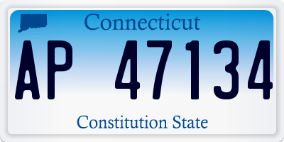 CT license plate AP47134
