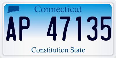 CT license plate AP47135