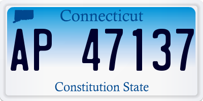 CT license plate AP47137