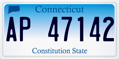CT license plate AP47142