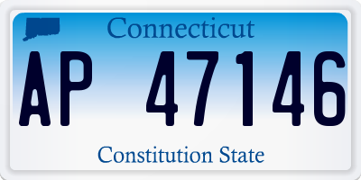 CT license plate AP47146