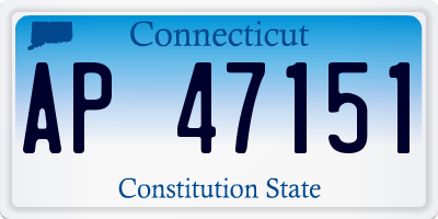 CT license plate AP47151