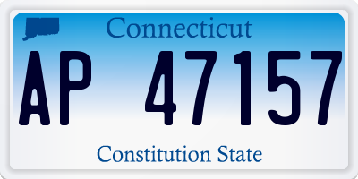 CT license plate AP47157