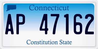 CT license plate AP47162