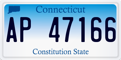 CT license plate AP47166