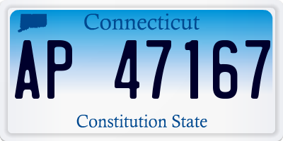CT license plate AP47167